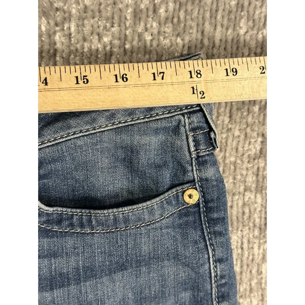 True Religion World Tour Mens Blue Denim Straight Leg Classic Jeans Size 34x33